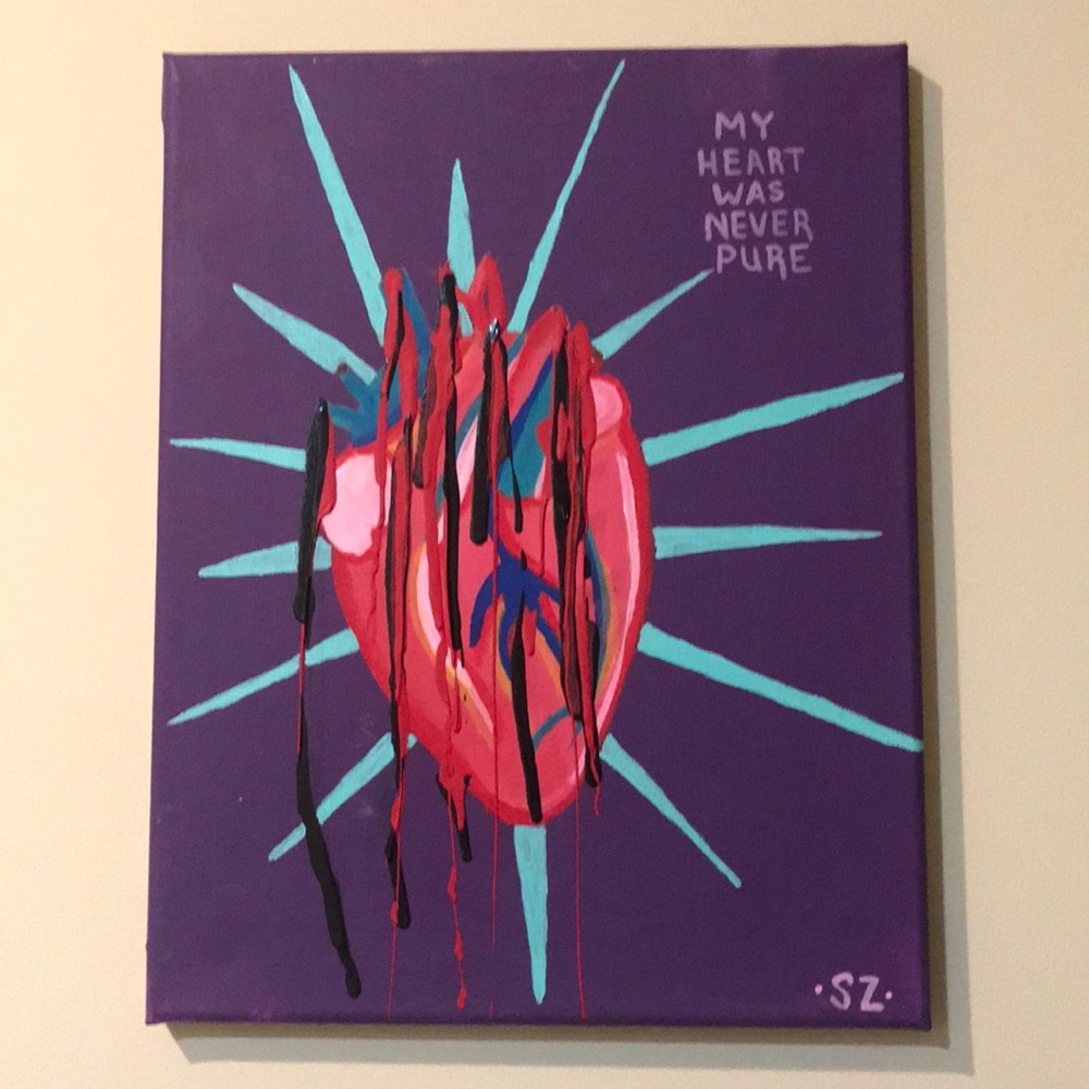 Anatomical Heart Painting by ME!